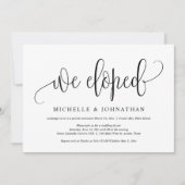 We Zijn Gevlucht, Bruiloft Elopement Feest Viering Kaart (Voorkant)