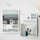 We Zijn Gevlucht Eenvoudige Zee Foto Aankondigings Aankondiging