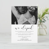 We Zijn Gevlucht Elegante Elopement Aankondiging (Staand voorkant)