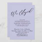 We zijn gevlucht, Elegante Simpele Lavender Vierin Kaart (Voorkant / Achterkant)