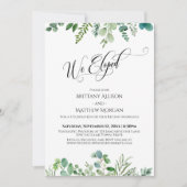 We Zijn Gevlucht Elegante Typografie Eucalyptus Gr Kaart (Voorkant)