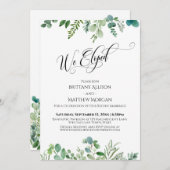 We Zijn Gevlucht Elegante Typografie Eucalyptus Gr Kaart (Voorkant / Achterkant)