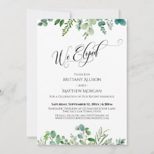 We Zijn Gevlucht Elegante Typografie Eucalyptus Gr Kaart
