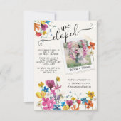 We Zijn Gevlucht Gedroogde Bloemen Boho Aankondigi Kaart (Voorkant)
