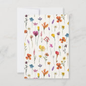 We Zijn Gevlucht Gedroogde Bloemen Boho Aankondigi Kaart (Achterkant)