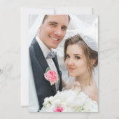 We Zijn Gevlucht Groen Foto Bruiloft Kaart (Achterkant)