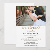 We Zijn Gevlucht Huwelijksaankondiging en Ontvangs Kaart (Voorkant / Achterkant)