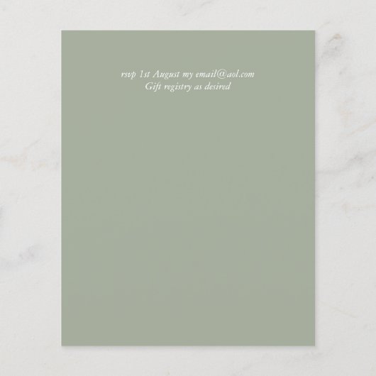 We Zijn Gevlucht Huwelijksaankondiging Uitnodiging (Achterkant)