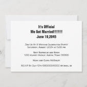 We Zijn Gevlucht Modern Trouwfoto Aankondiging (Achterkant)