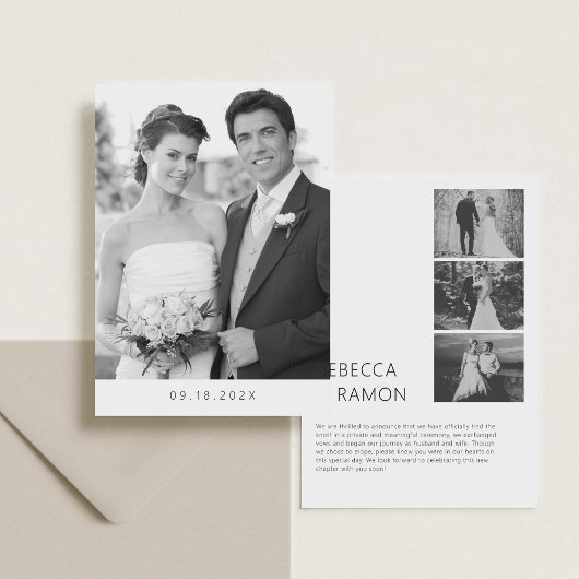 We Zijn Gevlucht Moderne Minimalistische Zwart en Aankondiging