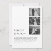 We Zijn Gevlucht Moderne Minimalistische Zwart en Aankondiging (Achterkant)