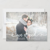 We Zijn Gevlucht | Moderne Rustieke Foto Magnetische Uitnodiging (Voorkant)