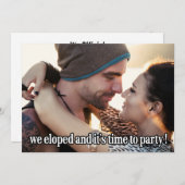 We Zijn Gevlucht Moderne Trouwfoto Aankondiging (Voorkant / Achterkant)