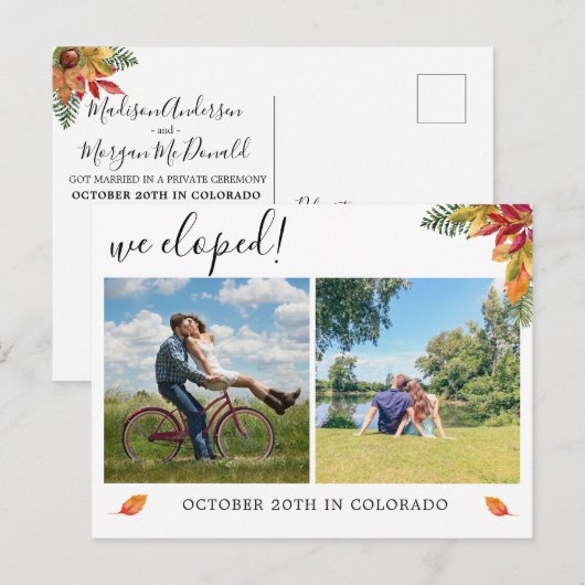 We zijn gevlucht multi foto aankondiging herfst an (Voorkant / Achterkant)