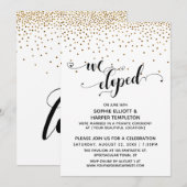 We Zijn Gevlucht Script, Gouden Confetti, Ontvangs Kaart (Voorkant / Achterkant)