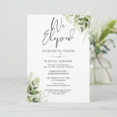 We Zijn Gevlucht Trouwbeloften Groene Bloemstuk Fe Kaart (Staand voorkant)