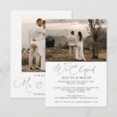 We Zijn Gevlucht Uitnodiging Huwelijksaankondiging (Voorkant / Achterkant)