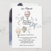 We Zijn Gevlucht - Uitnodiging voor Trouwfeest met (Voorkant / Achterkant)