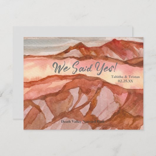 We zijn gevlucht voor een avontuur in Death Valley Aankondiging (Voorkant / Achterkant)