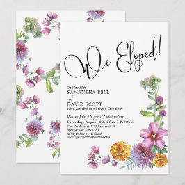 We Zijn Gevlucht Waterverf Wilde Bloemen Ontvangst Kaart