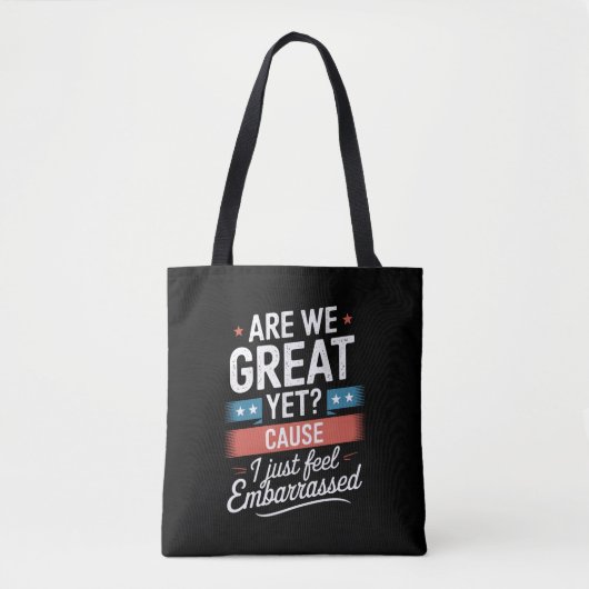 We zijn geweldig, maar voelen ons beschaamd tegen  tote bag (Voorkant)