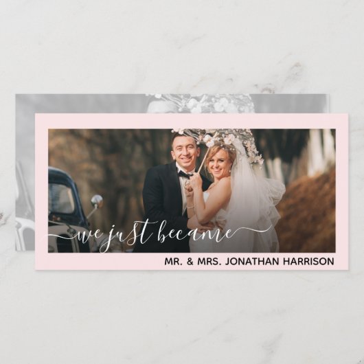 We zijn gewoon de heer Mrs. Foto geworden, net get Aankondiging (Voorkant / Achterkant)