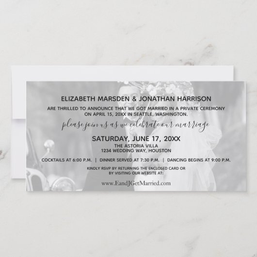 We zijn gewoon de heer Mrs. Foto geworden, net get Aankondiging (Achterkant)