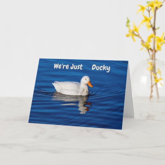 We zijn gewoon Ducky Kaart (Gele Bloem)