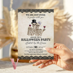 We zijn gewoon stervend om Familie Halloween-diner Kaart