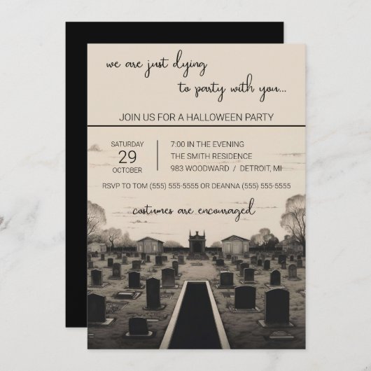 We zijn gewoon stervende om te feesten met je Hall Kaart (Voorkant / Achterkant)