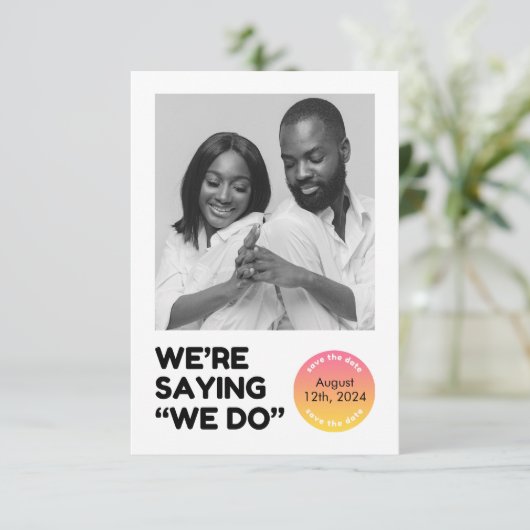 WE ZIJN GEZEGDE DAT WE DE DATE KAART REDDEN (Staand voorkant)