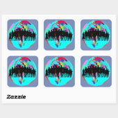 WE ZIJN GEZINS VIERKANTE STICKER (Vel)
