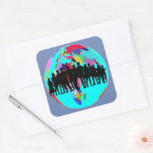 WE ZIJN GEZINS VIERKANTE STICKER (Envelop)