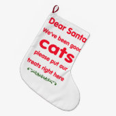 We zijn goede katten geweest grote kerstsok (Voorkant (Hangend))