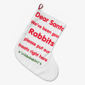 we zijn goede konijnen geweest grote kerstsok (Voorkant (Hangend))