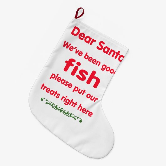 We zijn goede vis geweest grote kerstsok (Voorkant (Hangend))