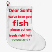 We zijn goede vis geweest grote kerstsok (Voorkant)