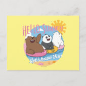 We zijn Hallo Beren. Laten we Fun hebben Briefkaart (Voorkant)