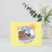 We zijn Hallo Beren. Laten we Fun hebben Briefkaart (Staand voorkant)