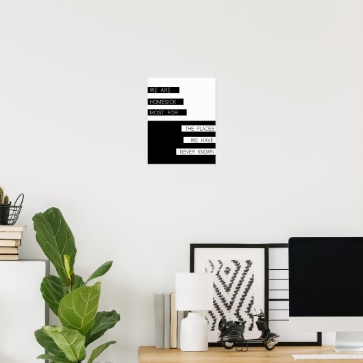 We zijn heimwee - Inspirerend prijsopgave, modern Poster (Thuiskantoor)