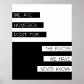 We zijn heimwee - Inspirerend prijsopgave, modern Poster (Voorkant)