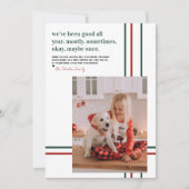 We zijn het hele jaar goed geweest… Voornamelijk | Feestdagenkaart (Voorkant)