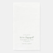 We zijn het Verloving Dinner Sage Green Servet (Voorkant)