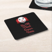 We zijn hier allemaal aan het drijven kartonnen onderzetters (Schuin)