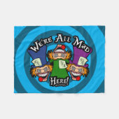 We zijn hier allemaal gek fleece deken (Voorkant (Horizontaal))