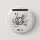 We zijn hier allemaal kwaad ronde button 5,7 cm (Voorkant)