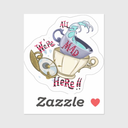 We zijn hier allemaal kwaad sticker (Vel)