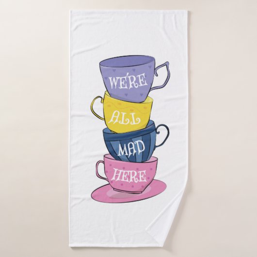We zijn hier allemaal Mad Tea Party Cups Badhanddoek (Badhanddoek)