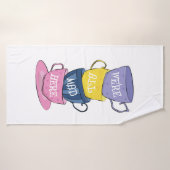We zijn hier allemaal Mad Tea Party Cups Badhanddoek (Badhanddoek)