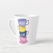 We zijn hier allemaal Mad Tea Party Cups Latte Mok (Linkerhoek)
